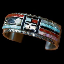 Bracciale Amerindien Sun God Zuni per uomo o donna