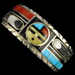 Bracciale Amerindien Sun God Zuni per uomo o donna