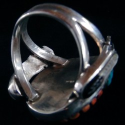 Zuni Sungod Face Sterlingsilver Ring