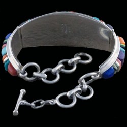 Cobblestones Inlay Sterlingsilver Bracelet