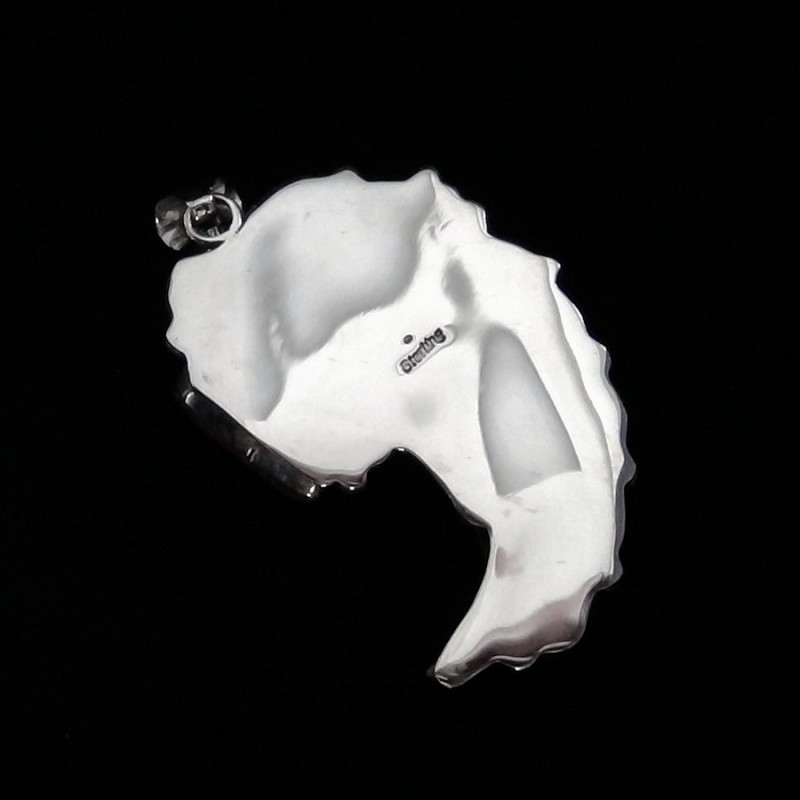 Bearclaw and Red Coral Sterlingsilver Pendant