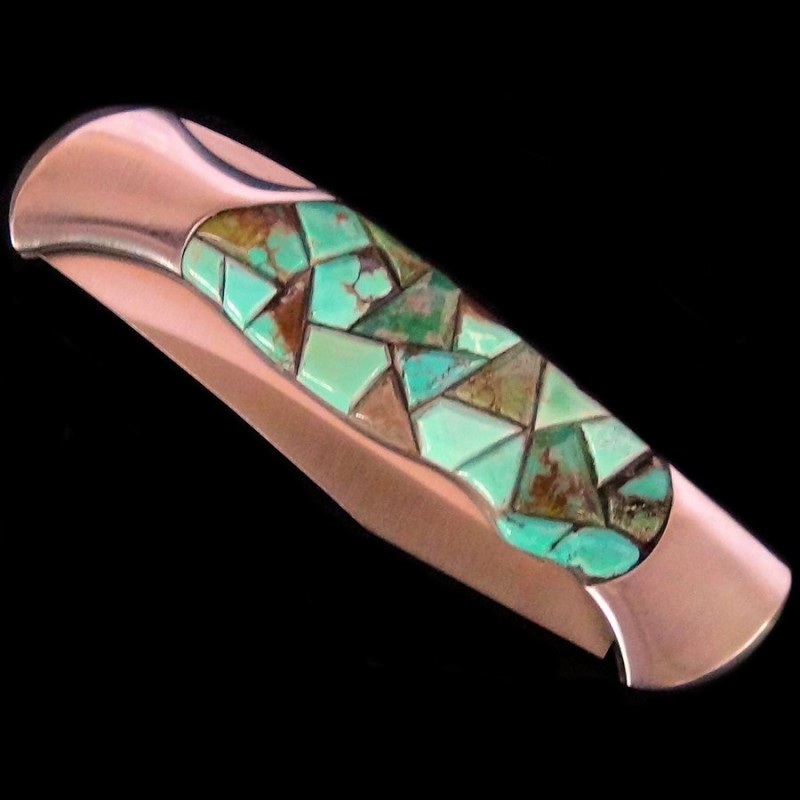 Coltello chiudibile Turchese Mosaico Mod. 2