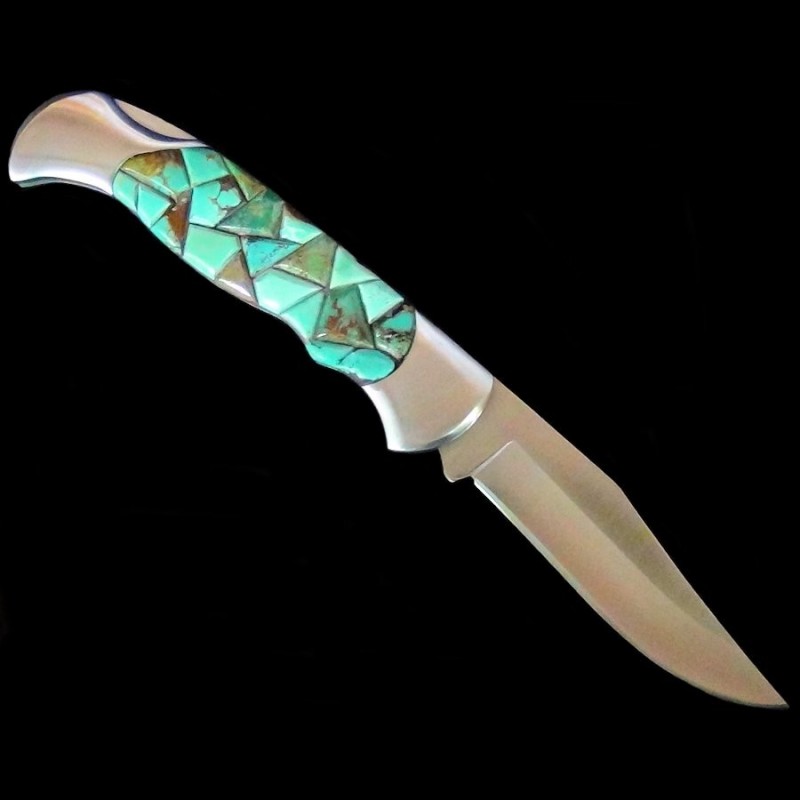 Coltello chiudibile Turchese Mosaico Mod. 2