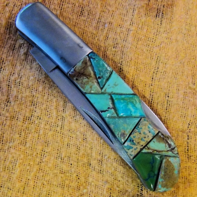 Couteau Pliant Overlay Turquoise Mod.3