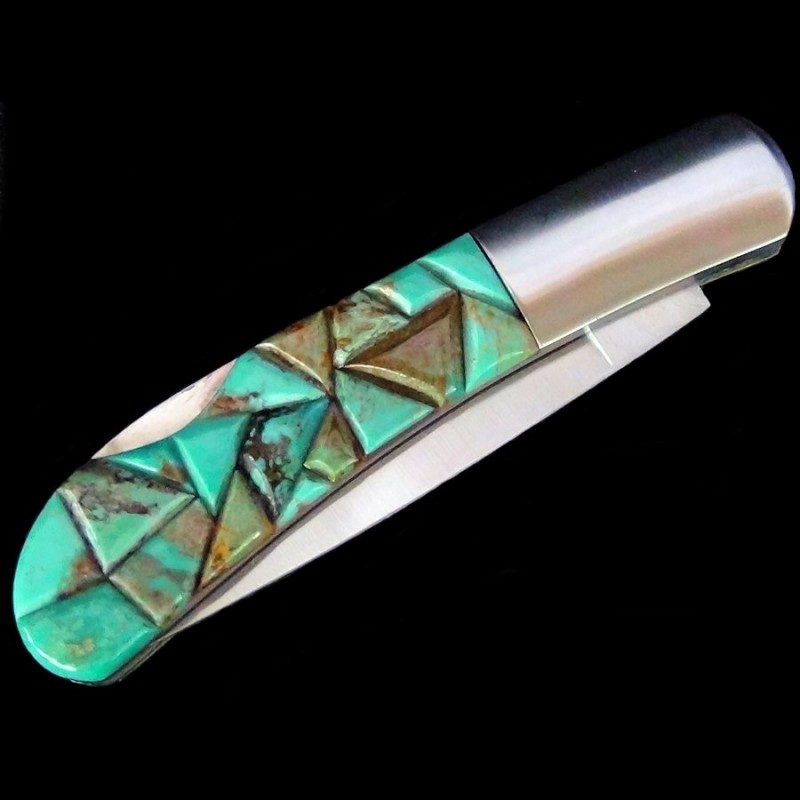 Couteau Pliant Overlay Turquoise Mod.3