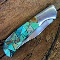 Türkis Mozaik Stahlklinge Faltendes Messer Taschenmesser