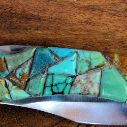 Türkis Mozaik Stahlklinge Faltendes Messer Taschenmesser