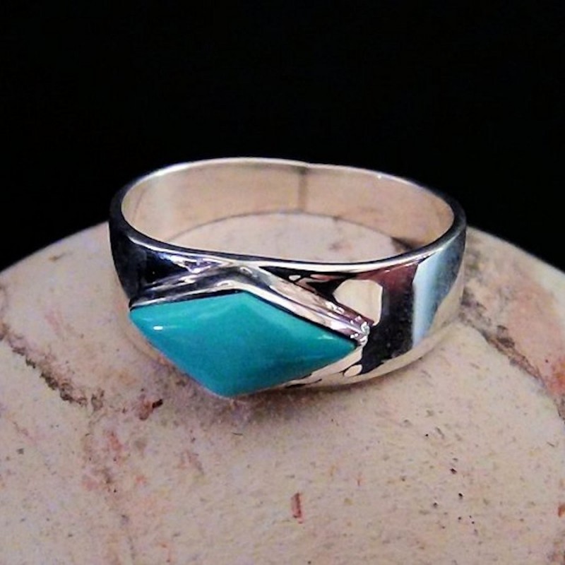 Sterling Silver Turquoise Ring Size 5.5