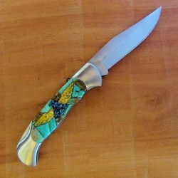 Cuchillo Plegable Thunderbird Fondo Turquesa