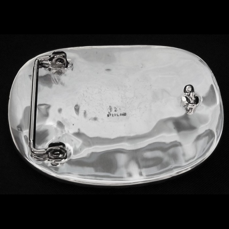 Fibbia per cintura in argento Zuni Sungod Face Nite Yei