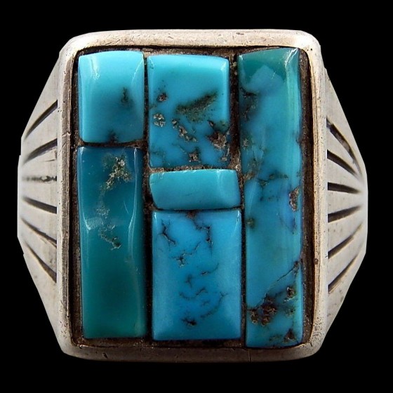 Navajo Rectangular Cobblestone Ring