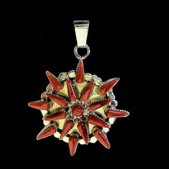 Sonne Indianer Sterlingsilber Anhänger Farbe nach Wahl