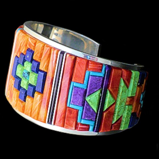 Armband met Navajo-symbool, Veelkleurige overlay
