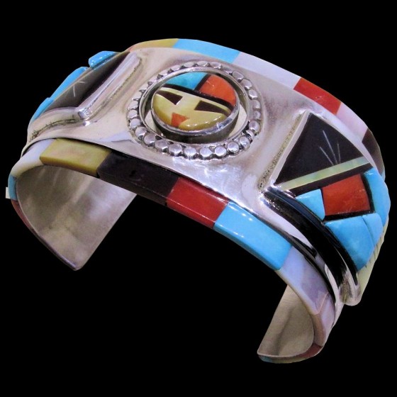 Zuni Overlay Zonnegod Armband