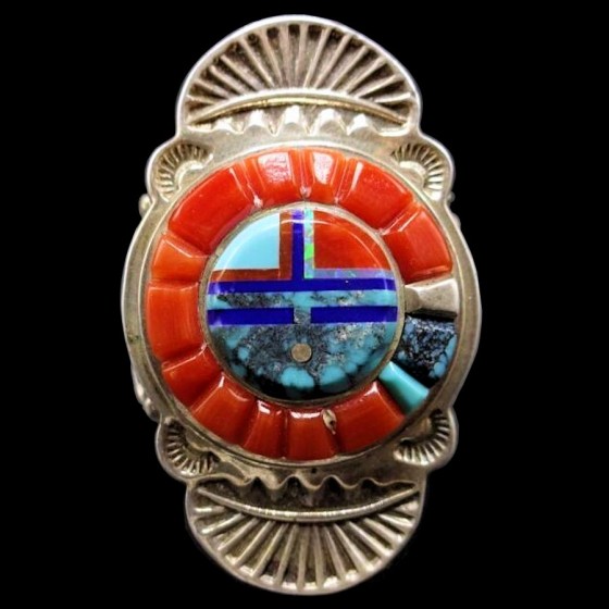 Zuni Zonnegod Ring, Koraal...