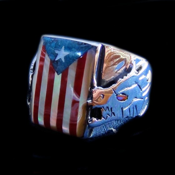 Bague Texas et Dragon, en...