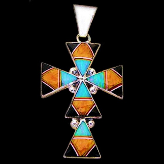 Navajo Kreuz Anhänger,...