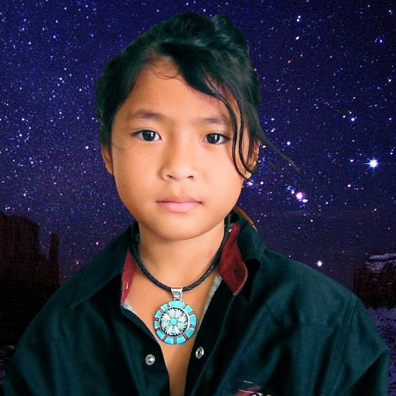 Zuni Sun Feathers Pendant