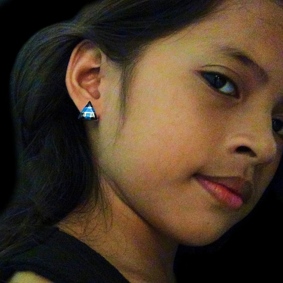 Silver Triangle Earrings...