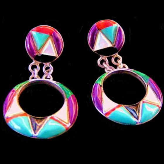 Orecchini Navajo, Luna,...