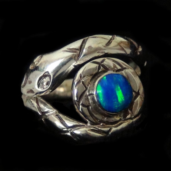 Anello Serpente in Argento...