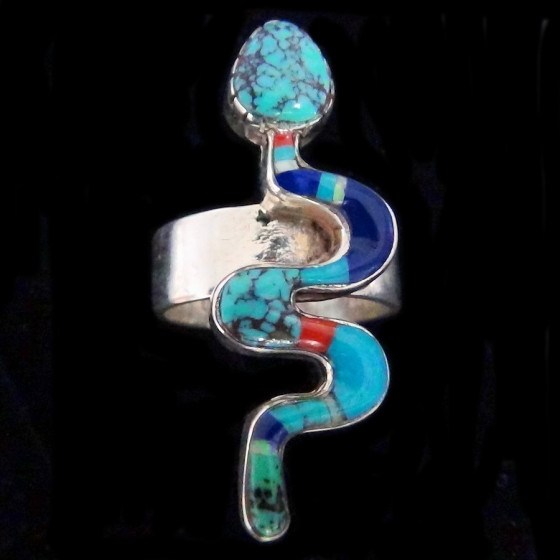 Navajo slangenring voor dames