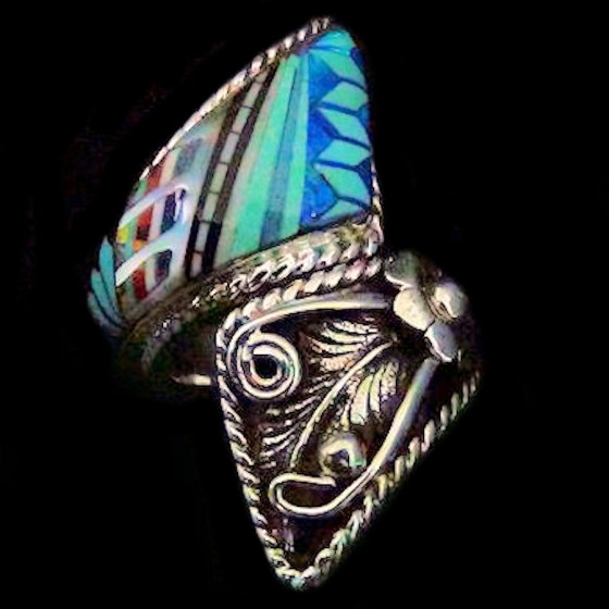 Navajo Gedrehter Ring Aus Silber