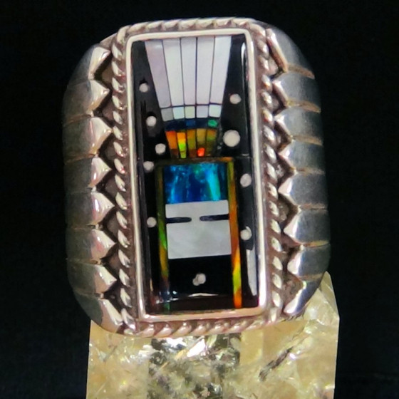 Anillo Sello Zuni, en Plata...