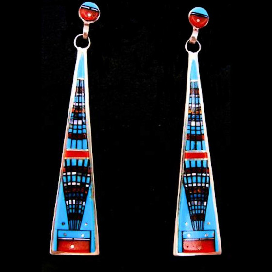 Zuni Arrowhead Earrings,...
