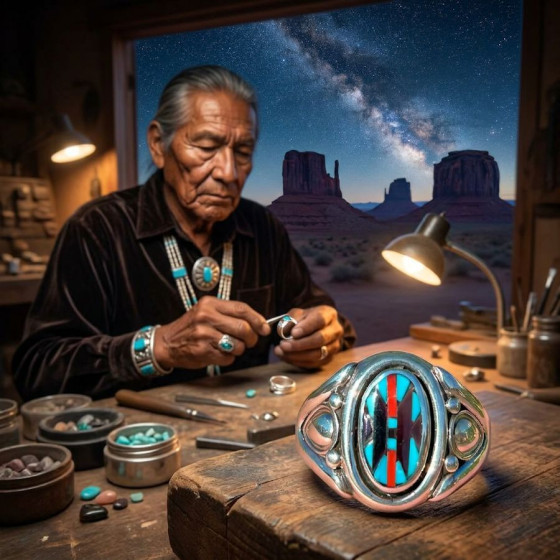 Native American Signet Ring...