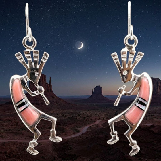 Zuni Kokopelli Earrings