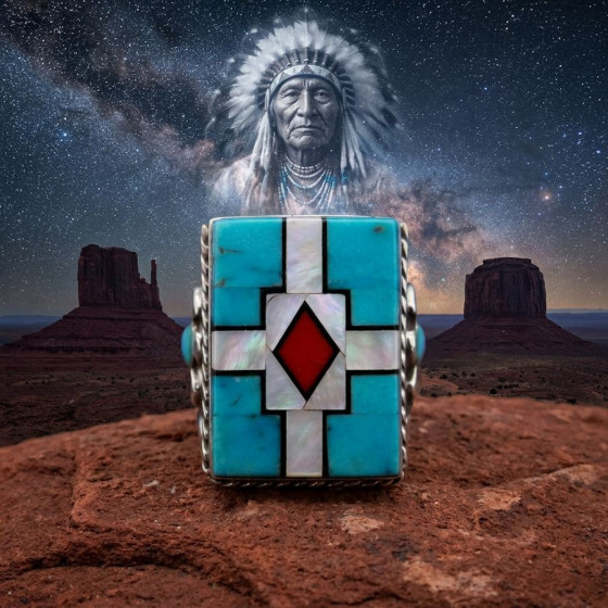 Navajo-Siegelring aus...