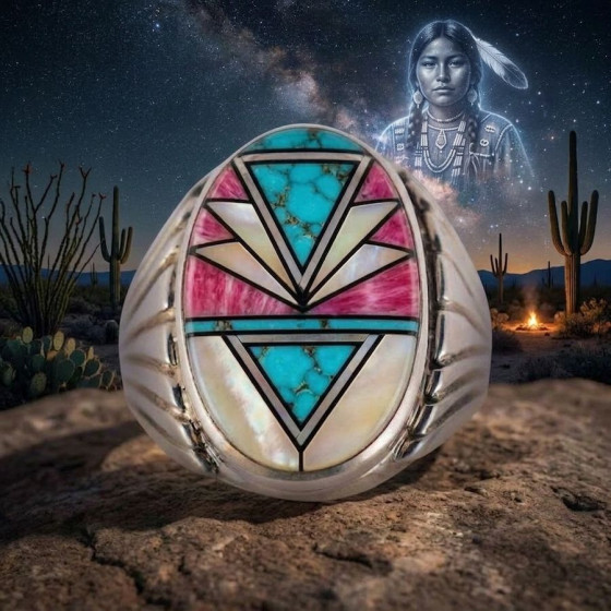 Navajo Oval Silver Ring...