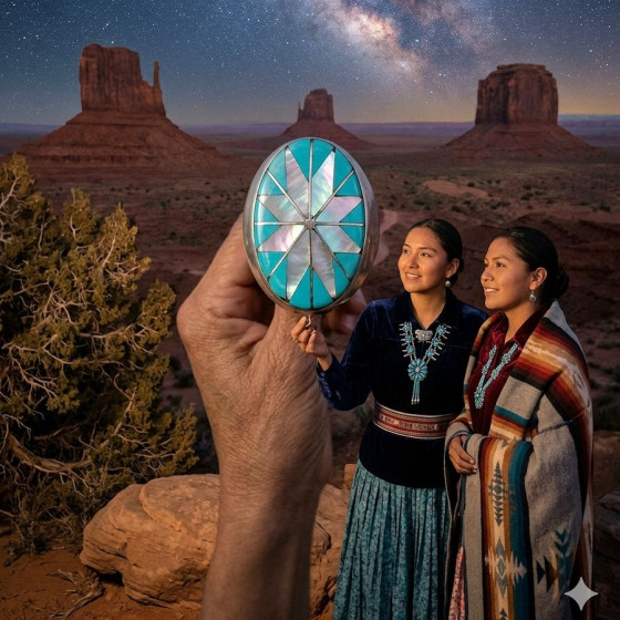 Anillo Zuni ovalado...