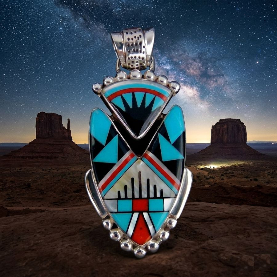 Colgante Zuni con diseño de punta de flecha