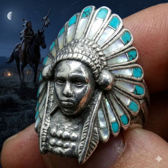 Bague Cheffe Indienne en...