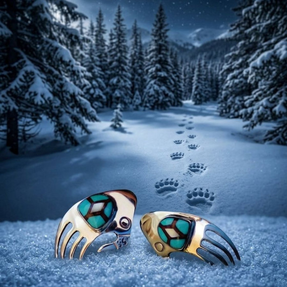 Bear Paw with Navajo Design...