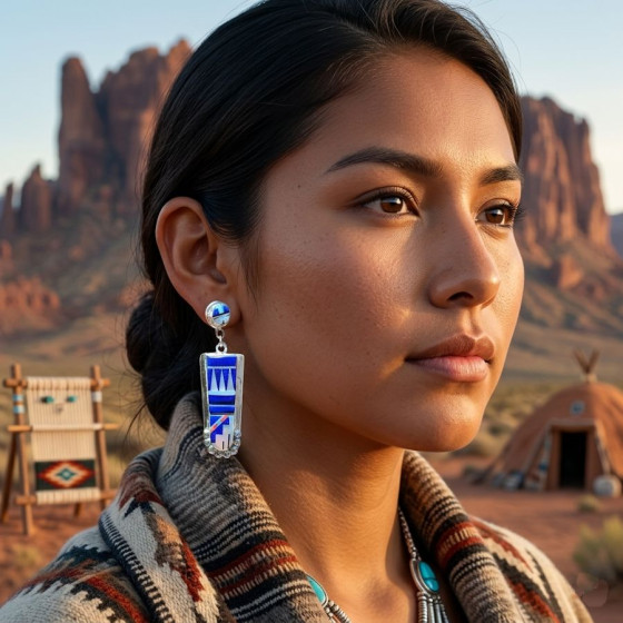 Zuni Micro Inlay Earrings...