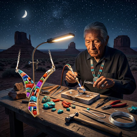 Navajo geplaveide ketting,...