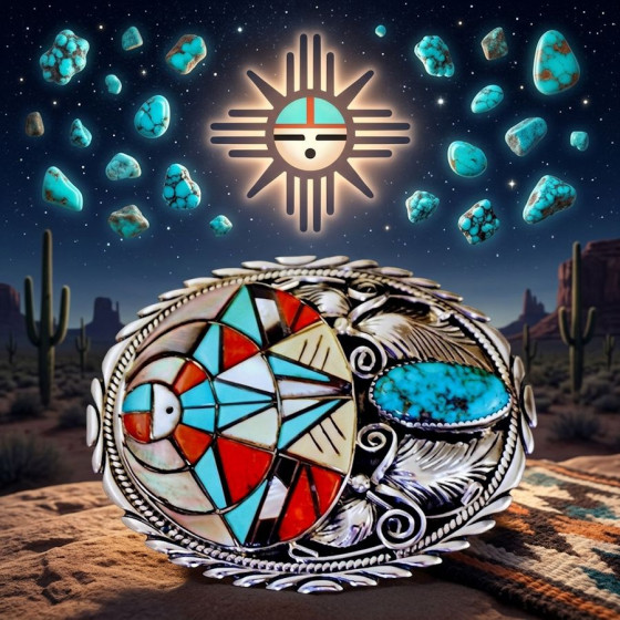 Vintage Zuni God Belt...