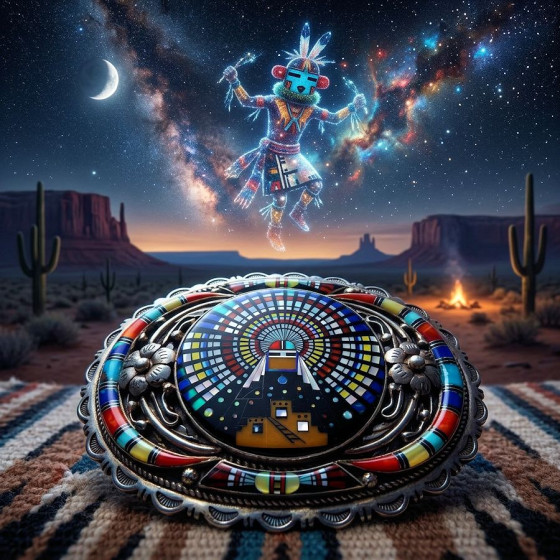 Zuni Kashina & Pueblo Inlay...