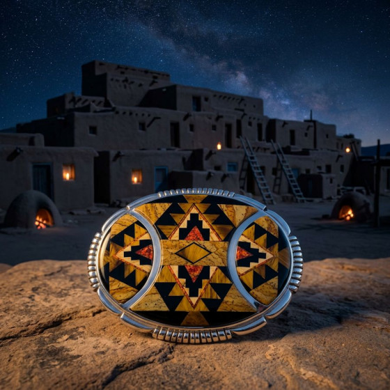 Hand carved Navajo belt...