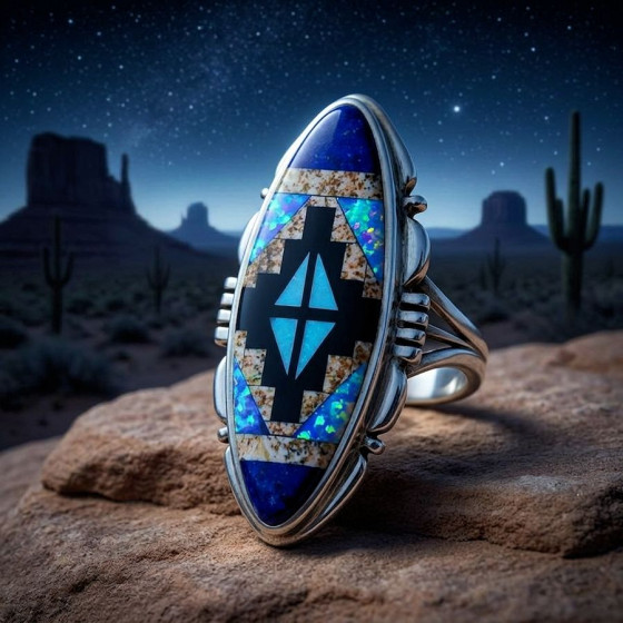 Native American Oval Ring,...