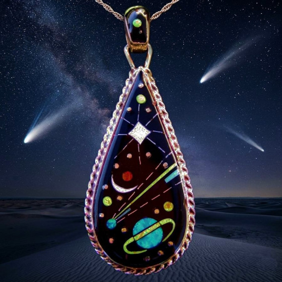 Universe Cosmos Space Esoteric Sterlingsilver Pendant