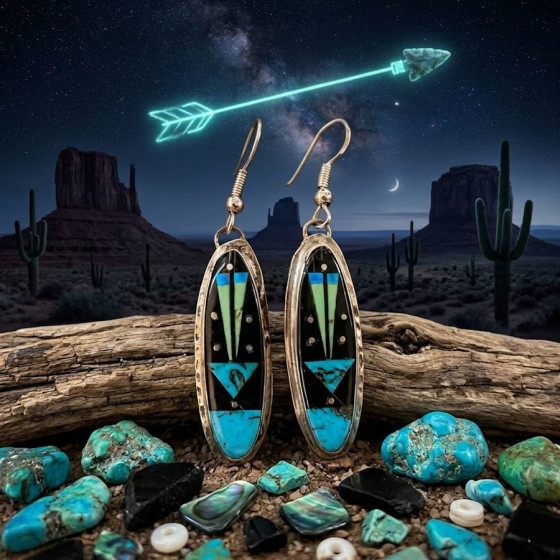 Boucles d'Oreilles Zuni...