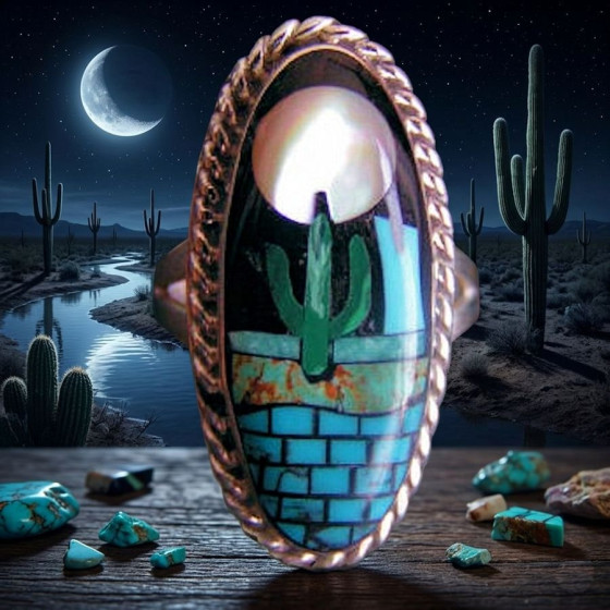 Cactusring, Arizona bij nacht