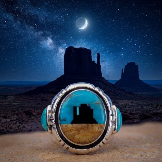 Bague Amérindienne Navajo...