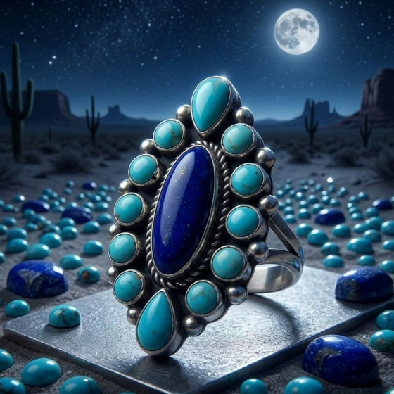 Anello ovale Navajo in...