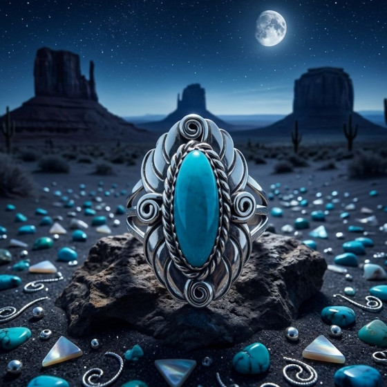 Navajo Lady Sterlingsilver...