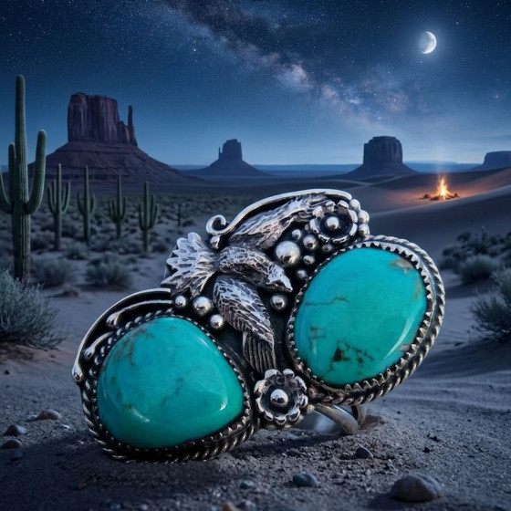 Navajo Ring 2 Türkise und...